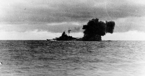 Bismarck opens fire