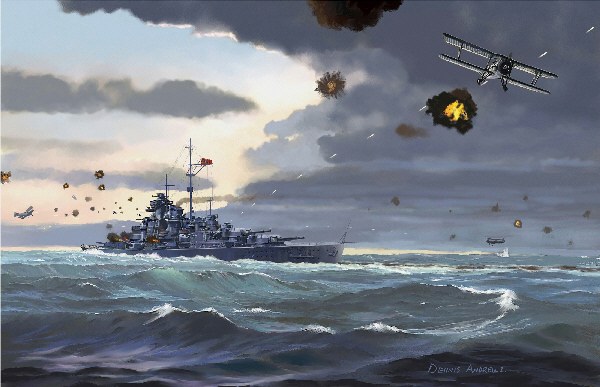 Bismarck painting by Dennis Andrews