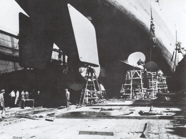 Bismarck in Dry Dock