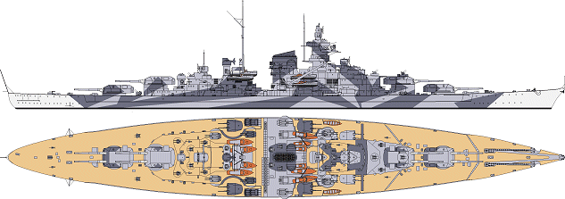 plan battleship Tirpitz