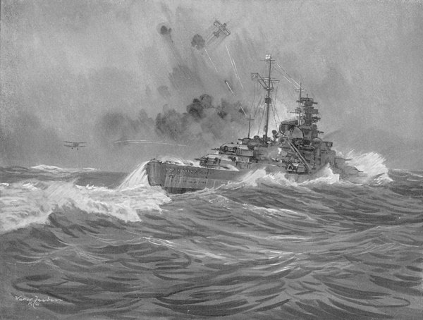 Battleship Bismarck painting