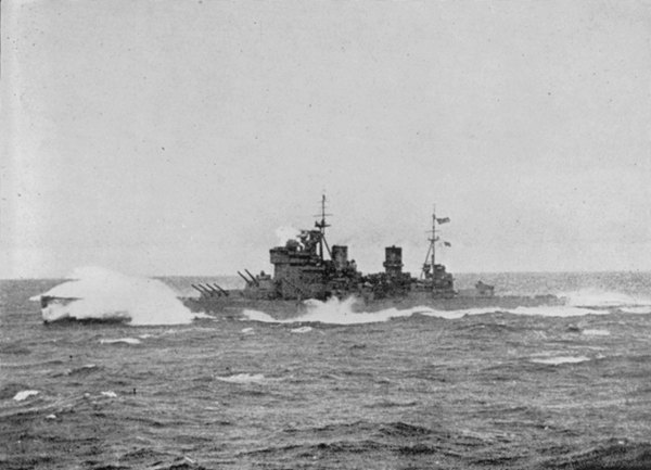 HMS King George V in the Atlantic