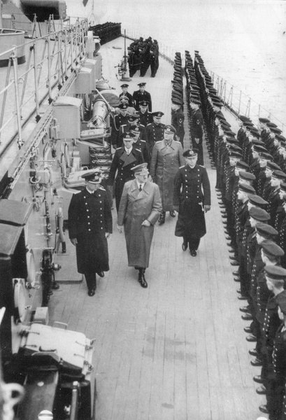 Adolf Hitler Inspecting the Bismarck