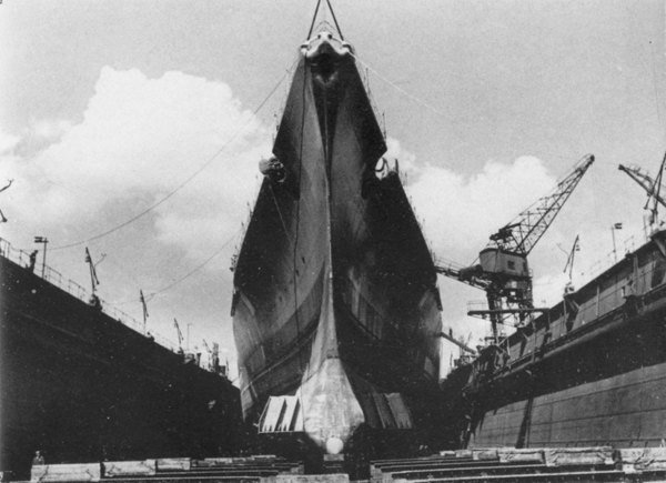 Bismarck in Dry Dock